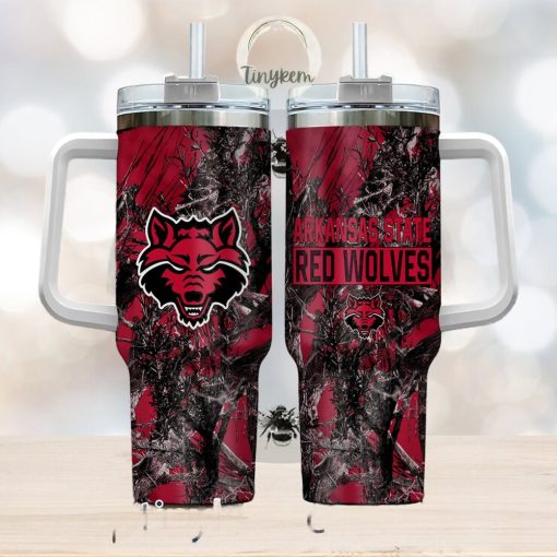 Arkansas State Red Wolves Realtree Hunting 40oz Tumbler