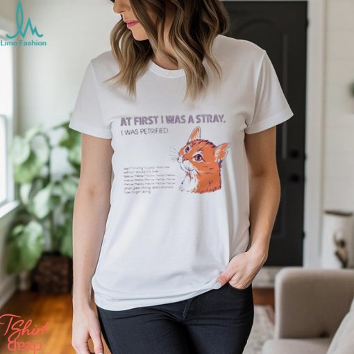 At First I Was A Stray Cat t shirt