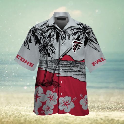 Atlanta Falcons Button Up Hawaiian Short Sleeve Tropical Shirt