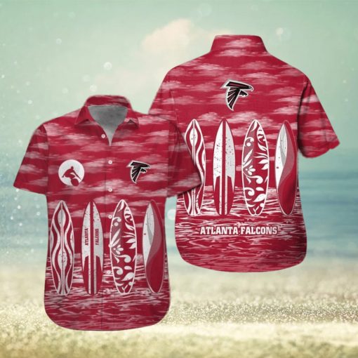 Atlanta Falcons Button Up Shirt Hawaiian Tropical Short Sleeve Unique Design