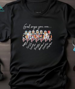 Atlanta Falcons God Says You Are Unique Special Lovely Precious Strong Chosen Forgiven Shirt