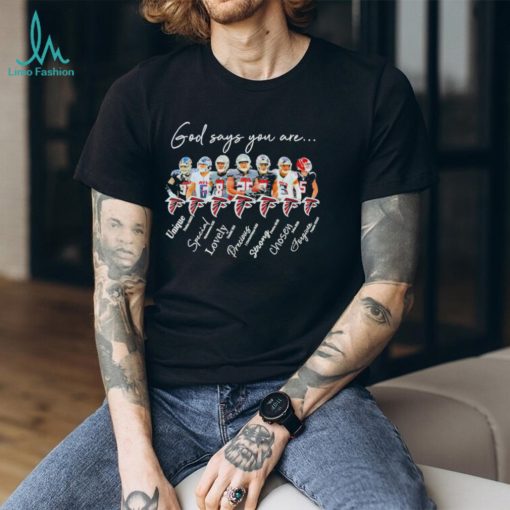 Atlanta Falcons God Says You Are Unique Special Lovely Precious Strong Chosen Forgiven Shirt