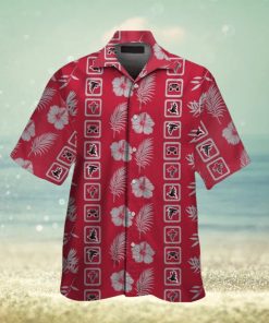 Atlanta Falcons Hawaiian Elegance Short Sleeve Shirt Button Up Tropical Design