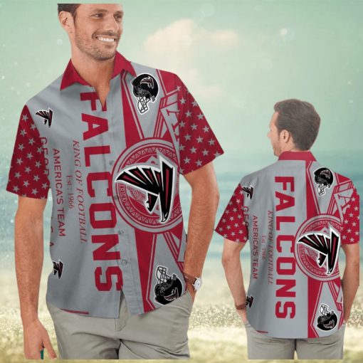 Atlanta Falcons Hawaiian Short Sleeve Tropical Shirt Button Up