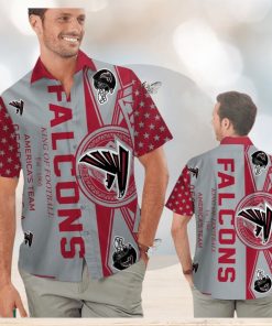 Atlanta Falcons Hawaiian Short Sleeve Tropical Shirt Button Up