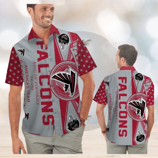 Atlanta Falcons Hawaiian Short Sleeve Tropical Shirt Button Up