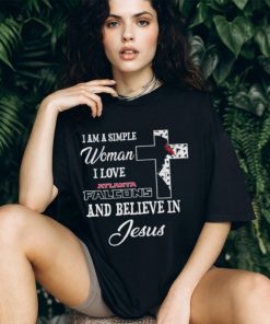 Atlanta Falcons I am a simple woman I love Atlanta Falcons and believe in jesus 2024 shirt