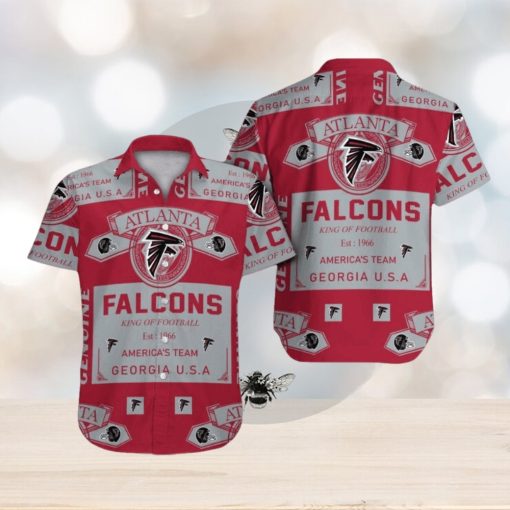 Atlanta Falcons Shirt Button Up Hawaiian Short Sleeve Tropical