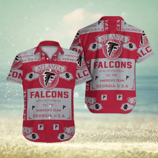 Atlanta Falcons Shirt Button Up Hawaiian Short Sleeve Tropical