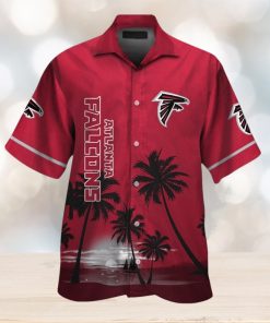 Atlanta Falcons Short Sleeve Button Up Shirt Hawaiian Tropical