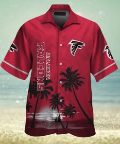 Atlanta Falcons Short Sleeve Button Up Shirt Hawaiian Tropical