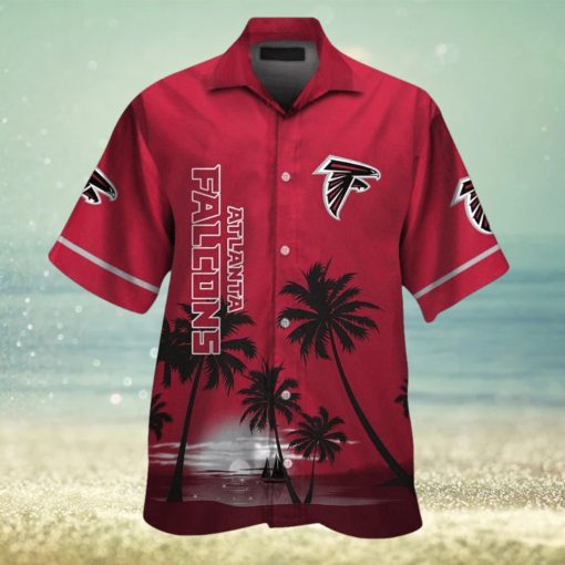 Atlanta Falcons Short Sleeve Button Up Shirt Hawaiian Tropical