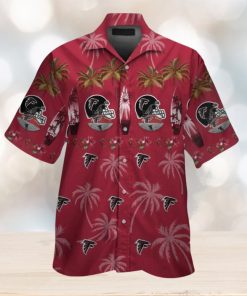 Atlanta Falcons Short Sleeve Tropical Hawaiian Shirt Button Up