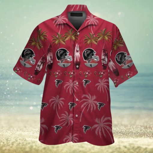 Atlanta Falcons Short Sleeve Tropical Hawaiian Shirt Button Up