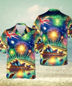 Australia Day With Firework Hawaiian Shirt