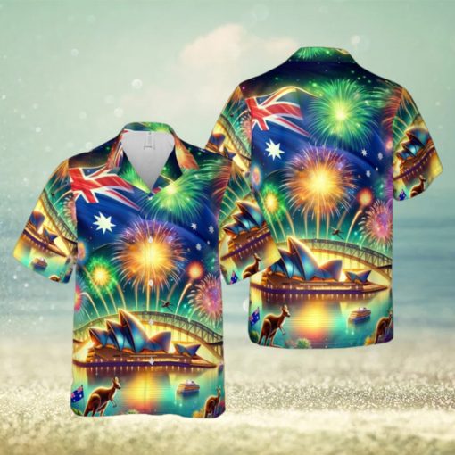 Australia Day With Firework Hawaiian Shirt