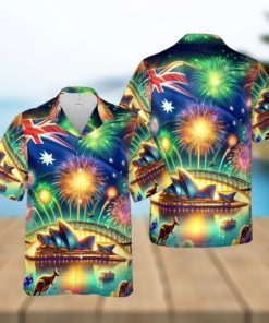 Australia Day With Firework Hawaiian Shirt