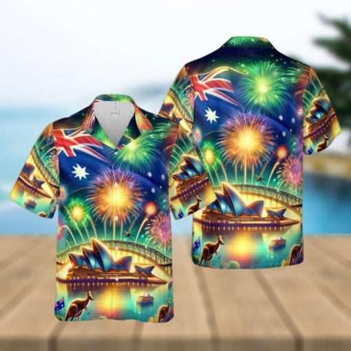 Australia Day With Firework Hawaiian Shirt