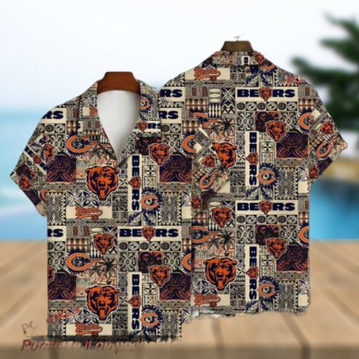 Authentic Hawaiian Shirt with Chicago Bears NFL Apparel