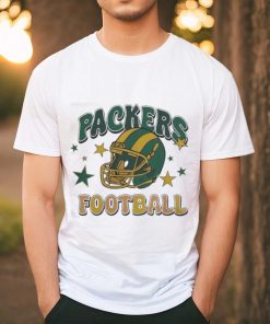 Awesome Green Bay Packers Football Helmet Stars T Shirt