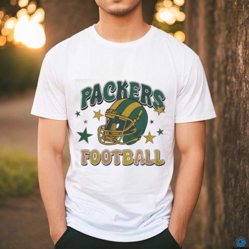 Awesome Green Bay Packers Football Helmet Stars T Shirt