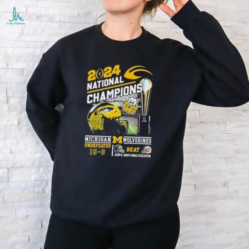 Awesome Michigan Wolverines 2024 National Champions Undefeated 15 0 Beat Jan 2 2024 Nrg Stadium Shirt