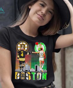 Awesome boston Sports Team Bobby Orr Boston Bruins and Larry Bird Boston Celtics signatures signatures shirt