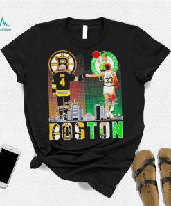 Awesome boston Sports Team Bobby Orr Boston Bruins and Larry Bird Boston Celtics signatures signatures shirt