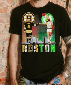 Awesome boston Sports Team Bobby Orr Boston Bruins and Larry Bird Boston Celtics signatures signatures shirt