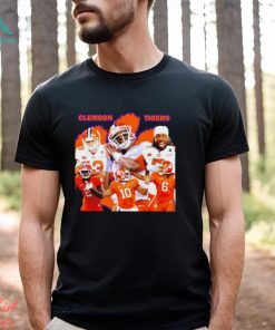 Awesome clemson Tigers football players graphic shirt