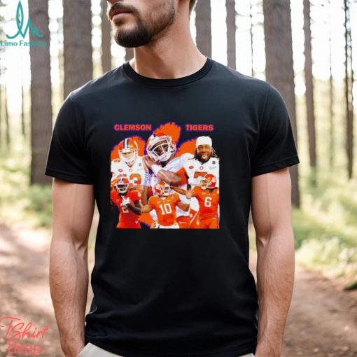 Awesome clemson Tigers football players graphic shirt