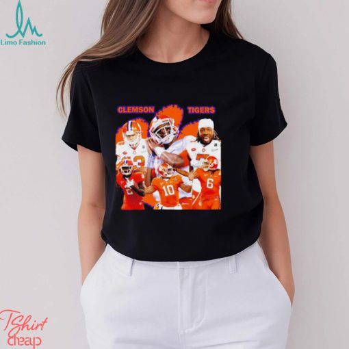 Awesome clemson Tigers football players graphic shirt