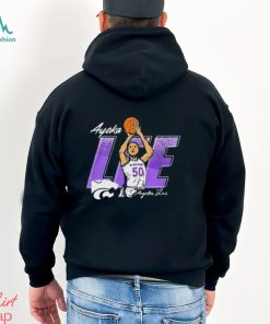 Ayoka Lee Rally Mens Black K State Wildcats Caricature Basketball Player Shirt