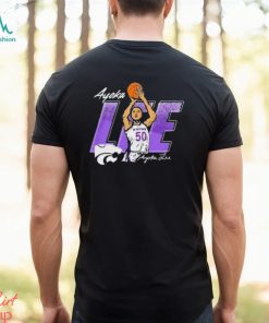 Ayoka Lee Rally Mens Black K State Wildcats Caricature Basketball Player Shirt