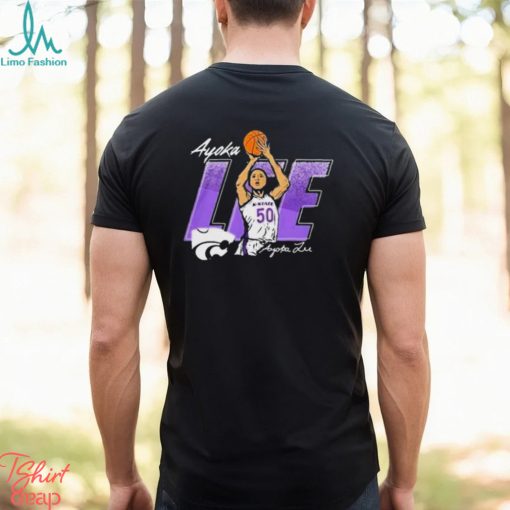 Ayoka Lee Rally Mens Black K State Wildcats Caricature Basketball Player Shirt