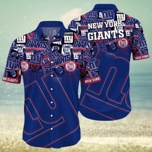 BEST New York Giants NFL Hawaiian Shirt Trends Summer Short Sleeve Button Down Shirt For Sports Fans