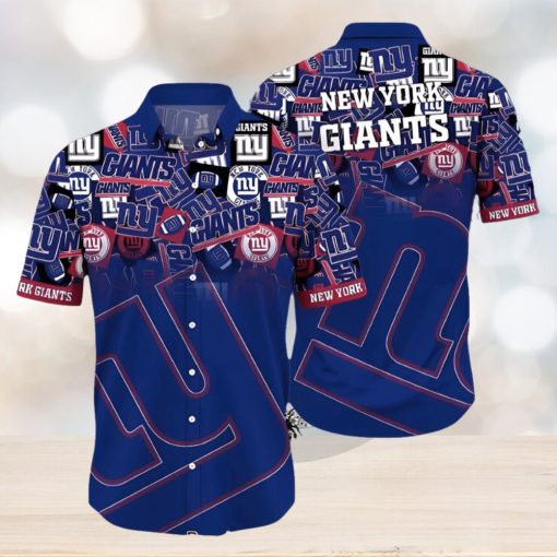 BEST New York Giants NFL Hawaiian Shirt Trends Summer Short Sleeve Button Down Shirt For Sports Fans