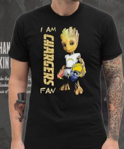 Baby Groot I am Los Angeles Chargers fan football player 2024 shirt