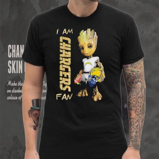 Baby Groot I am Los Angeles Chargers fan football player 2024 shirt