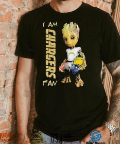 Baby Groot I am Los Angeles Chargers fan football player 2024 shirt