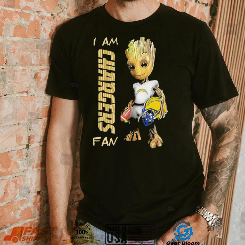 Baby Groot I am Los Angeles Chargers fan football player 2024 shirt Baby Groot I am Los Angeles Chargers fan football player 2024 shirt