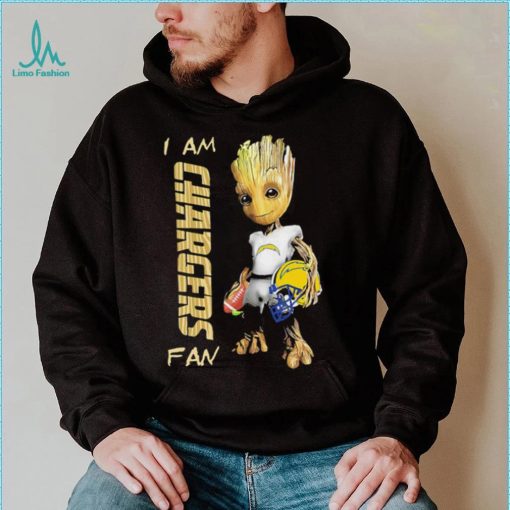 Baby Groot I am Los Angeles Chargers fan football player 2024 shirt