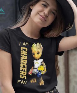 Baby Groot I am Los Angeles Chargers fan football player 2024 shirt