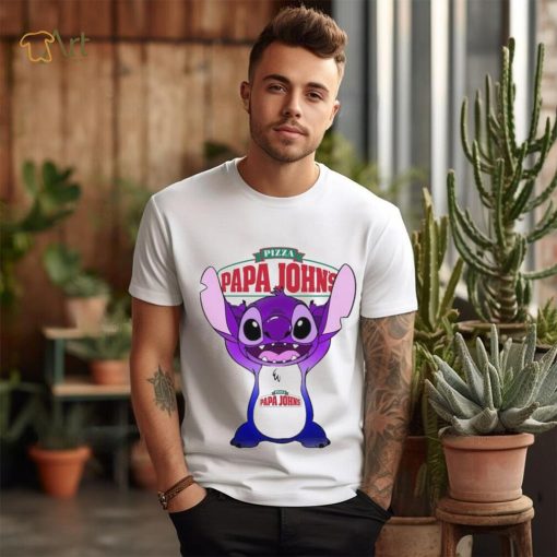 Baby Stitch Funny Papa John’s Logo Shirt