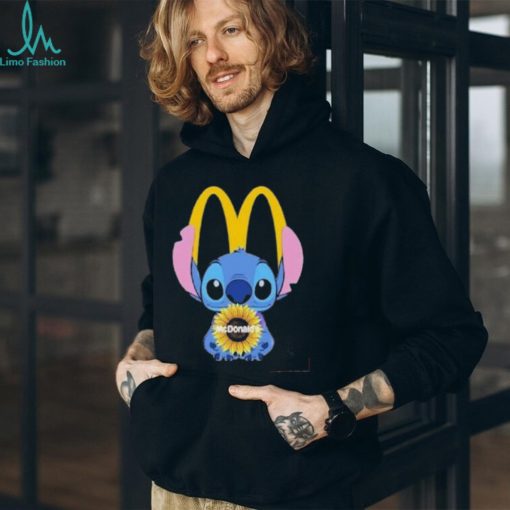Baby Stitch Hug Sunflower Mcdonald’s Logo T Shirt
