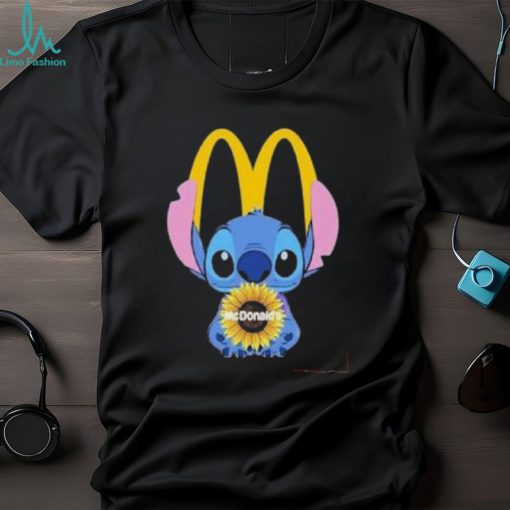 Baby Stitch Hug Sunflower Mcdonald’s Logo T Shirt