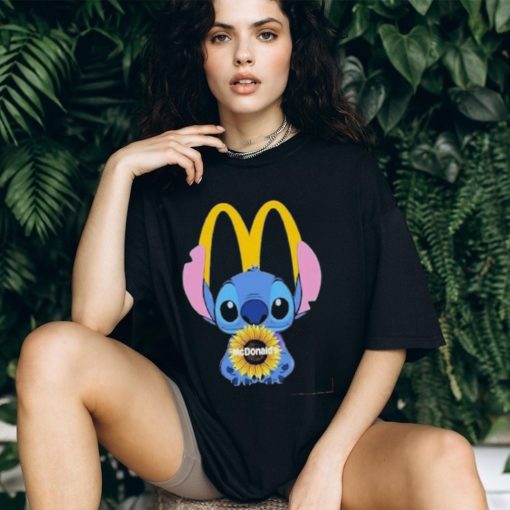 Baby Stitch Hug Sunflower Mcdonald’s Logo T Shirt