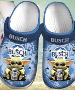 Baby Yoda Busch Latte Beer Crocs Crocband Clogs