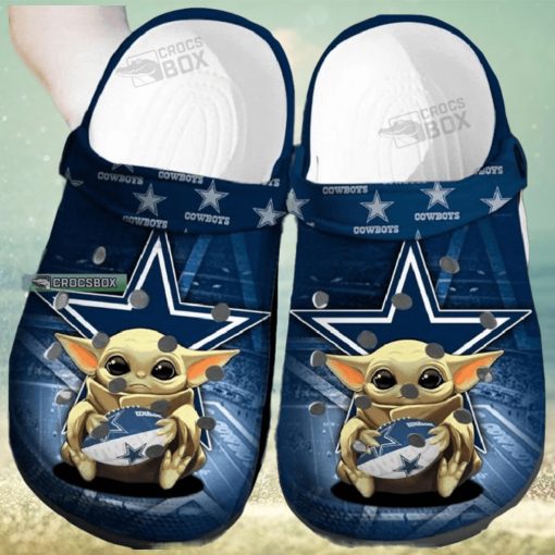 Baby Yoda Dallas Cowboys Crocs Kids