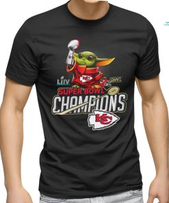 Baby Yoda Holding Super Bowl Cup Kansas City Chiefs T Shirt